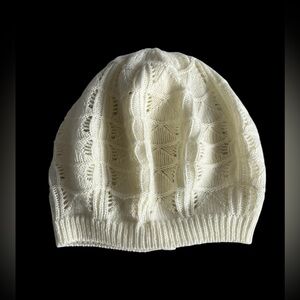 NWOT Ivory Knit Beanie Beret Hat